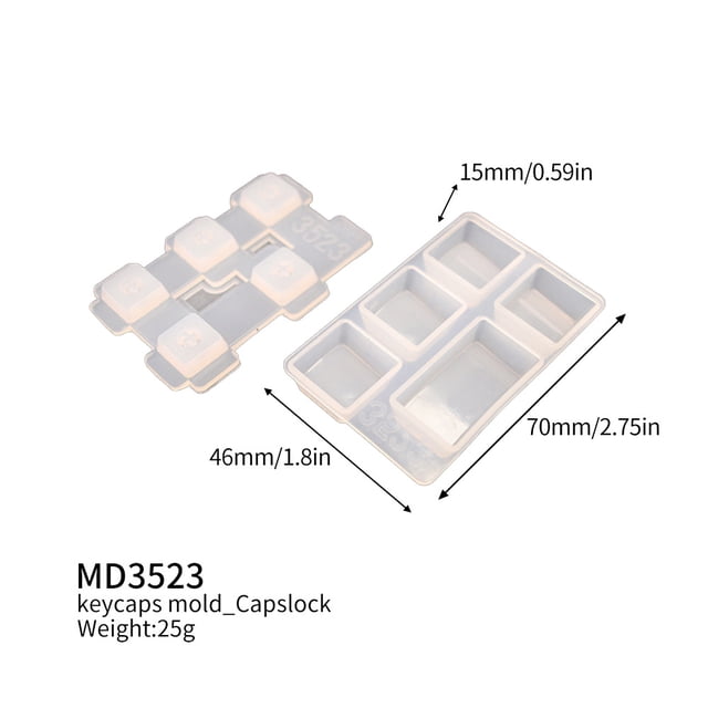 Molde de tapa de botón personalizado molde de silicona para teclado mecánico molde de tapa de botón de pata de gato transparente y lindo