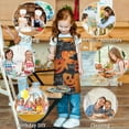 thumbnail image 6 of Halloween Black Cats and Pumpkins Pattern Kids Aprons for Girls and Boys,Adjustable Neck Strap Toddler Aprons for Kids Cooking Baking,23.6"x19", 6 of 7