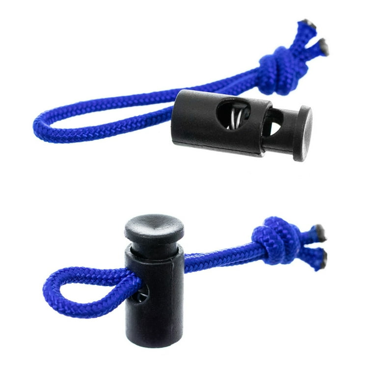 Black Cord Locks for Paracord 2 Hole Barrel Cord Locks Plastic Cord Ends  Cord Stopper Toggles Parachute Cord Accessories Pack of 10pcs 