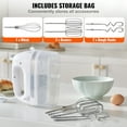 thumbnail image 4 of VEVOR Electric Hand Mixer, 5-Speed, 250 Watt Portable Electric Handheld Mixer, with Turbo Boost Beaters Dough Hooks Whisk Storage Case, 4 of 9