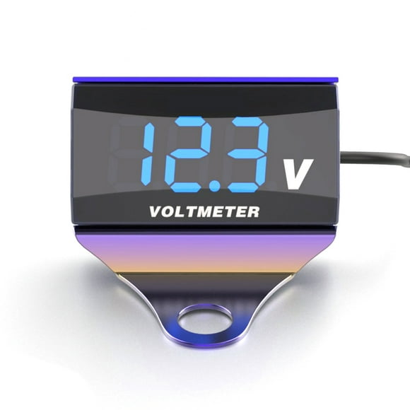 Motorcycle DC 10-150V Digital Voltmeter LED Display Waterproof Voltage Tester Battery Moniter Gauge with Bracket