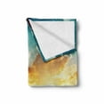 thumbnail image 2 of Sunset Soft Flannel Fleece Throw Blanket, Long Exposure Horizon Panorama over Ocean Dramatic Sky Dusk Serene Image, Cozy Plush for Indoor and Outdoor Use, 70" x 90", Yellow Blue, by Ambesonne, 2 of 6