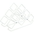 thumbnail image 3 of Sunnydaze Modern White Metal Wire Freestanding 6-Bottle Triangular Countertop Wine Rack, 3 of 7
