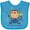 Turquoise, variant on Inktastic Monkey Boy 1st Hanukkah Boys Baby Bib