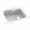 Tahiti White, variant on Swan Solid Surface Kitchen Sink (25" x 22") with 2 Faucet Holes