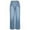 *1-Blue, variant on Women's High Rise Washed Denim Trousers,Ladies Loose Fit Zipper Jeans,Fashionable Wide Leg Pants With Pockets For Women,Sky Blue,Size L