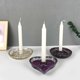 thumbnail image 4 of Molde de silicona para bandeja de vela o taza con forma de corazón - Molde para fundiciones de resina epoxi, molinillo de velas Molde de silicona para portavelas de amor semitridimensional, 4 of 5