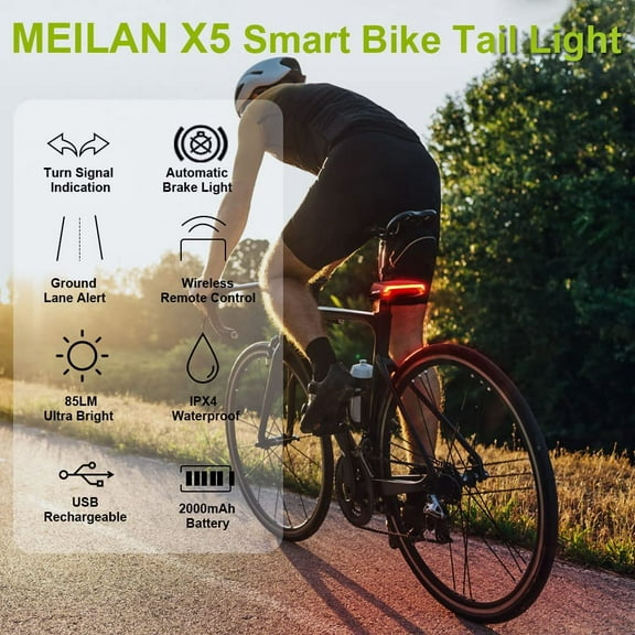 Smart Bike Tail Light with Turn Signals and Remote Control for Road Bicycles