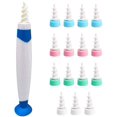 thumbnail image 4 of Ear Cleaner 16x Replacement Tips Earpick Easy Ear Wax Remover Spiral Earwax - Blue, 4 of 6