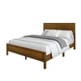 thumbnail image 2 of Home Design Norton Solid Wood Full Platform Bed With Slats Support, No Box Spring Required, Brown, Easy Assembly, 2 of 10