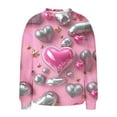 thumbnail image 5 of Vetsdori Womens Long Sleeved Sweatshirts Pullover Crew Neck Tops Gifts for Wife Valentine's Days,Winter/Spring Casual Graphic Love Heart Shirts for Women Cute, 5 of 6