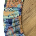 thumbnail image 5 of Ambesonne Ethnic Fitted Round Tablecloth, Vintage Bowls Pots Artwork, 56"- 60" Diameter, Indigo Orange and Azure Blue, 5 of 5