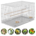 thumbnail image 5 of Alden Design 30" Bird Cage with Slide-Out Tray and Wood Perches, Light Gray, 5 of 7