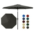 thumbnail image 3 of Petyee 10FT Patio Umbrella,Outdoor Market Table Umbrella with Crank Lift & Push Button Tilt,8 Ribs,Gray, 3 of 7