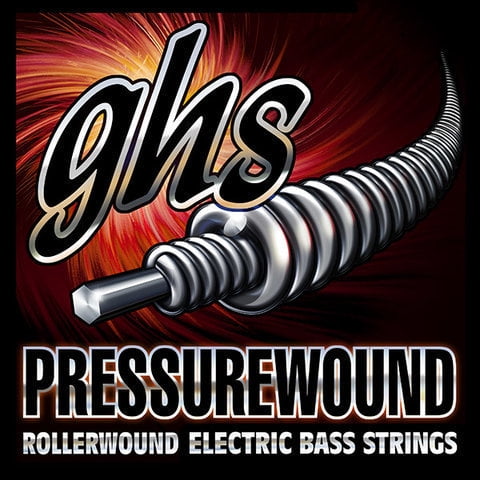 GHS M7200 Pressurewound Flats Alloy 52 Bass Guitar Strings - Medium 44-106, Long Scale Plus