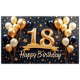 thumbnail image 5 of Yatrandify Golden Theme Birthday Party Banner Decorative Balloons Party Backdrop for 18th Birthday Celebration Indoor Decoration Event, 5 of 6