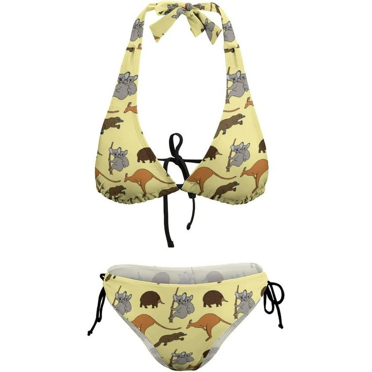 Cute Baby Koala Women's Bikini Sets Sexy Two Piece Swimsuit Halter Bathing  Suits Triangle Swimwear : : Clothing, Shoes & Accessories