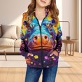 thumbnail image 2 of Shadoumai Girls Casual Zip Up Hoodie With Printed Design Kids Pullover Sweatshirt Soft Blend Long Sleeve Outerwear,Kids Hoodies, 2 of 5