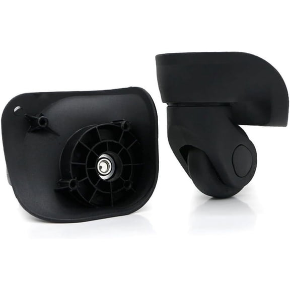 2-Pcs Luggage Wheel Replacement, Suitcase Black Travel Wheels Kit DIY Repair, Spinner Wheels Durable Plastic 360 Degree Rotation