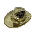 thumbnail image 3 of Tachiuwa Cowboy Hat Casual Adults Sunhat for Cosplay Party Supplies Stage Performance Gold, 3 of 9