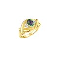 thumbnail image 6 of RYLOS Rings for Women 14K Gold Plated Silver Ring XOXO Hugs & Kisses 7X5MM Gemstone & Diamond June Alexandrite Jewelry Size 7, 6 of 7