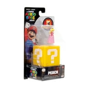 Super Mario Bros Movie Mini Princess Peach Action Figure, with Question Block (1.25)