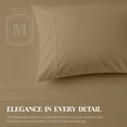 thumbnail image 5 of Máulli Collection 100% Cotton Split King Sheets for Adjustable Bed - 400 Thread Count 5 PC Sateen Split Sheet Set, Soft, Breathable Cooling Cotton Sheets, 16" Deep Pocket Split King Sheet (Taupe), 5 of 7