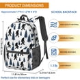 thumbnail image 3 of Bigfoot and Tree White Pattern 17" School Backpacks for Teens,Waterproof Oxford Fabric,S-Shape Padded Straps for School,Travel,Hiking,Camping, 3 of 6