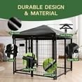 thumbnail image 2 of Abba Patio Outdoor Dog Kennel 4ft x 4ft x 4.8ft w/ Waterproof Cover and Lockable Gate, Black, 2 of 6