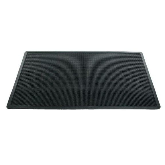 HomeRoots 573966 24 x 40 in. Black Rubber Outdoor Door Mat