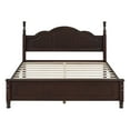 thumbnail image 3 of Queen Bed Frame, Queen Size Bed Frame,Queen Size Wood Platform Bed Frame,Retro Style Platform Bed with Wooden Slat Support,Dark Walnut, 3 of 13