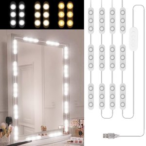 OGEDNAC LED Vanity Strip Lights, 60 Bulbs, 16ft, USB