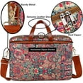 thumbnail image 3 of Multicolored Laptop Bag Messenger Briefcase for Women - Fits Most 17-inch Laptops |  Warranty, 3 of 6
