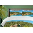 thumbnail image 4 of Ambesonne Italy Duvet Cover Sets, Portofino Panoramic View, 2-Queen, Blue Green Yellow, 4 of 7
