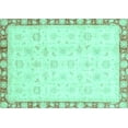 thumbnail image 1 of Ahgly Company Indoor Rectangle Oriental Turquoise Blue Traditional Area Rugs, 7' x 10', 1 of 4