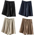 thumbnail image 3 of DuoJiaJ Womens Shorts, Lightweight Breathable Five Pocket Casual Bottoms Blue XXL, 3 of 4