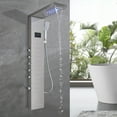 thumbnail image 1 of Senlesen Rainfall Waterfall Shower Tower Panel System Stainless Steel Massage Sprayer, 1 of 11