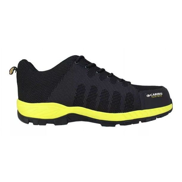 Tenis Choclo Industrial Caribu 325 Negro Amarillo Con Casco