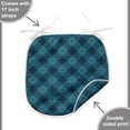 thumbnail image 4 of Dark Teal Dining Chair Pad, Simple and Geometric Shapes Graphical Ornate, Water Resistant Pillow with Straps for Kitchen Seats, 12 Pieces Set, Petrol Blue Dark Teal, by Ambesonne, 4 of 5