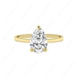 thumbnail image 4 of Cora Jewellery 3CT Pear Moissanite Solitaire Engagement Ring For Women, 14K Yellow Gold, 4 of 5