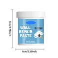 thumbnail image 2 of Cagogo Pâte de Réparation Murale, Agent de Raccommodage Mural 200 g, Comble Crack pour Trous, Pelures et Taches, Trousse de Patch pour Plafond Intérieur, Pâte Imperméable Anti-Crack pour Plâtre de Cloison Sèche et Surfaces en Béton, 2 of 9