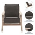 thumbnail image 5 of BELLEZE Maximus Accent Chair Wood Frame Linen Arm Chair, Dark Grey, 5 of 7