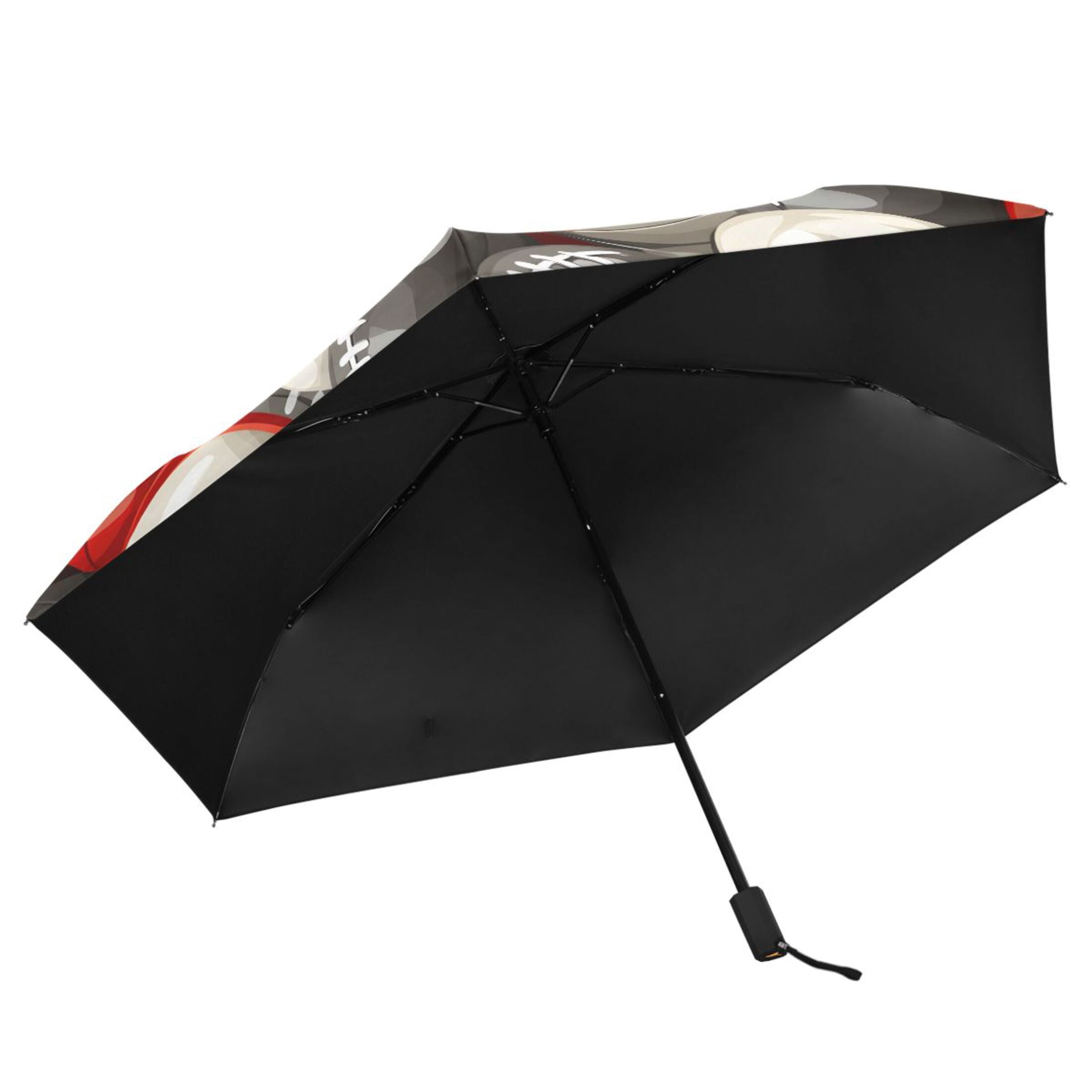 ALAZA Football Rugby Balls UPF 50+ Compact Folding Umbrella for Rain Travel Umbrella Packable