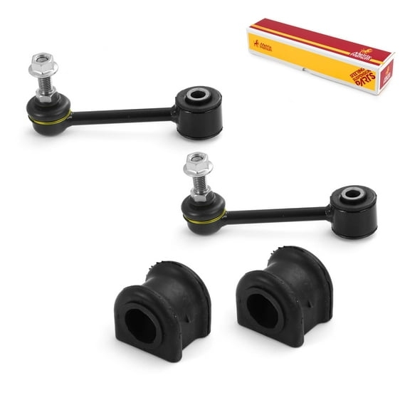 Metrix Premium Chassis Parts - 4 PC L/R Front Sway Bar Stabilizer End Link & Front Stabilizer Bar Bushing Kit Fits 18 Jeep Wrangler JK, 07-17 Jeep Wrangler, Replacement K750453, K7466