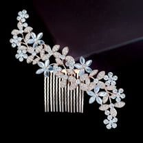 WORGEOUS Bridal Hair Combs with Rhinestones, Elegant Wedding Headpieces for Brides and Bridesmaids