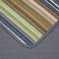 thumbnail image 6 of Chezmoi Collection Avery Striped Cotton Quilt Set Daybed Size, 5-Piece Soft Pre-Washed 100% Cotton Quilt, Multi-Color Green, 6 of 9