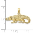 thumbnail image 3 of Auriga Fine Jewelry 10K Yellow Gold 2-D Textured Alligator Charm for Women (L-15.15 mm, W-26.25 mm), 3 of 6