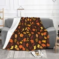 thumbnail image 2 of Thanksgiving Maple Throw Blanket, Super Soft Anti-Pilling Flannel Bed Blankets, 60"x50", 2 of 8