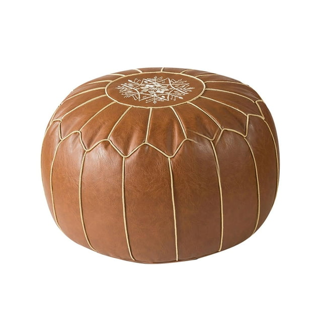 kurtrusly Unstuffed Pouf Cover Foot Rest Cover A Boho Room Color Cubes Large Decoration Coffee 50x25cm