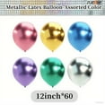 thumbnail image 2 of Colorful Metallic Balloon 12 Inch Party Balloons for Wedding Birthday Baby Shower Christmas Decorations（60pcs, 2 of 6